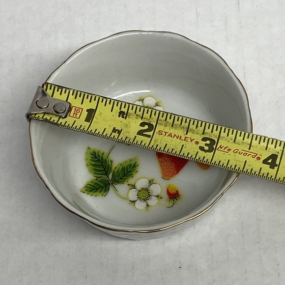 John Wagner & Sons Strawberry Basket Weave Small Bowl Ivyland PA Japan Trinket - Picture 9 of 9